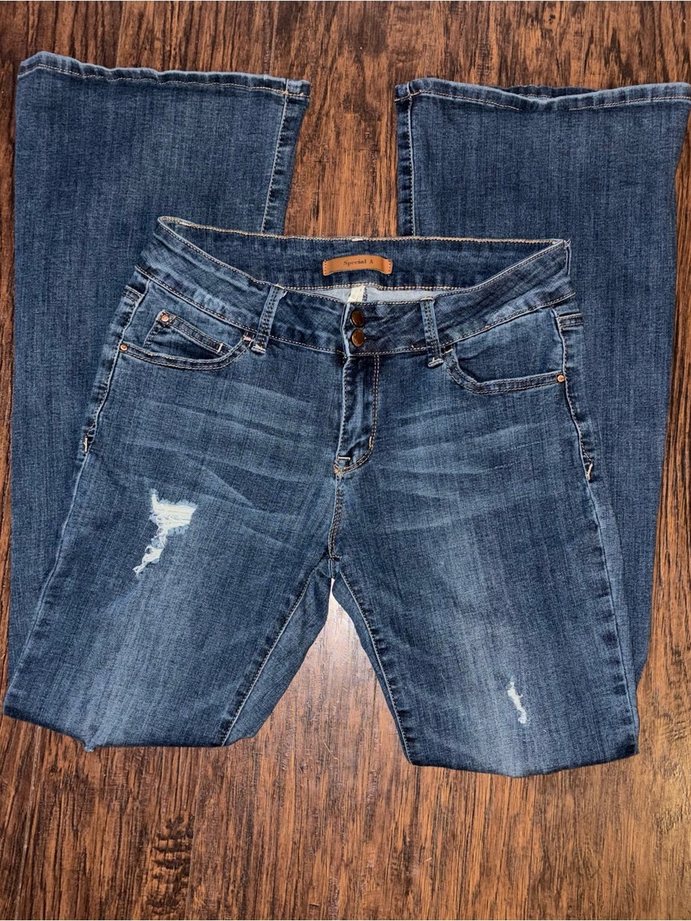 Special A Women's Boot Cut Jeans in Medium Blue Wash